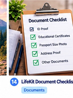 Checklist and documents on a desk