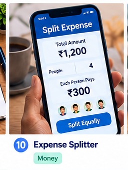 Friends sharing a bill at a table