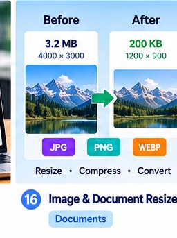 Image files and photo on a computer